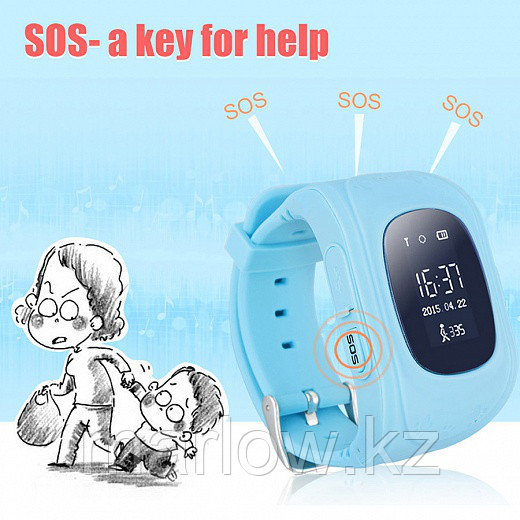 Детские часы GPS трекер Smart Baby Watch Q50 - синие - фото 4 - id-p111415445