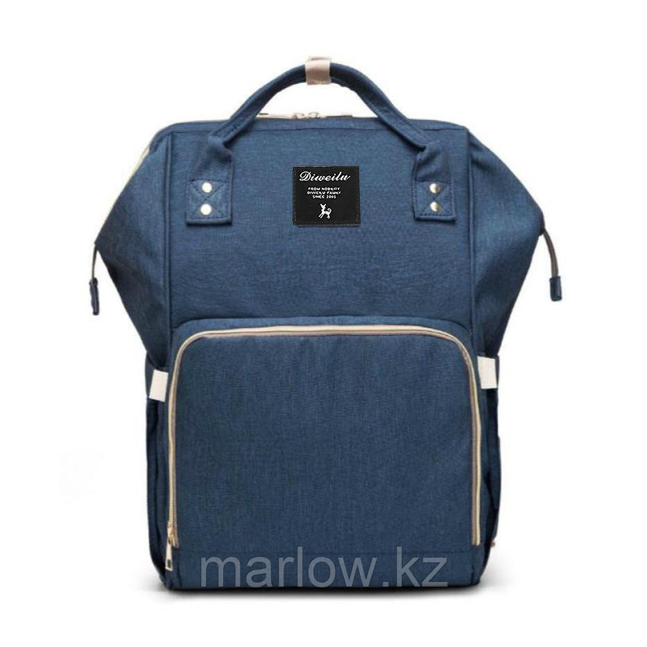 Сумка-рюкзак для мамы Baby Mo с USB, темно-синий - фото 2 - id-p111421137