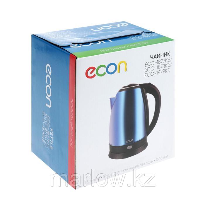Чайник электрический Econ ECO-1877KE, металл, 1.8 л, 1500 Вт, бело-чёрный - фото 6 - id-p111434636