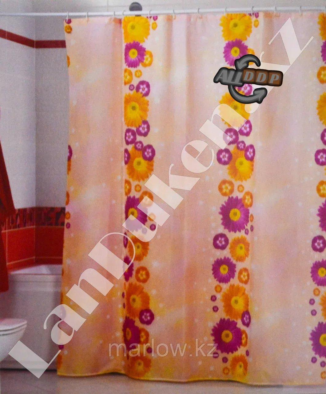 Водонепроницаемая тканевая шторка для ванной Miranda Flower Path Цветы 180*200 - фото 1 - id-p111424090