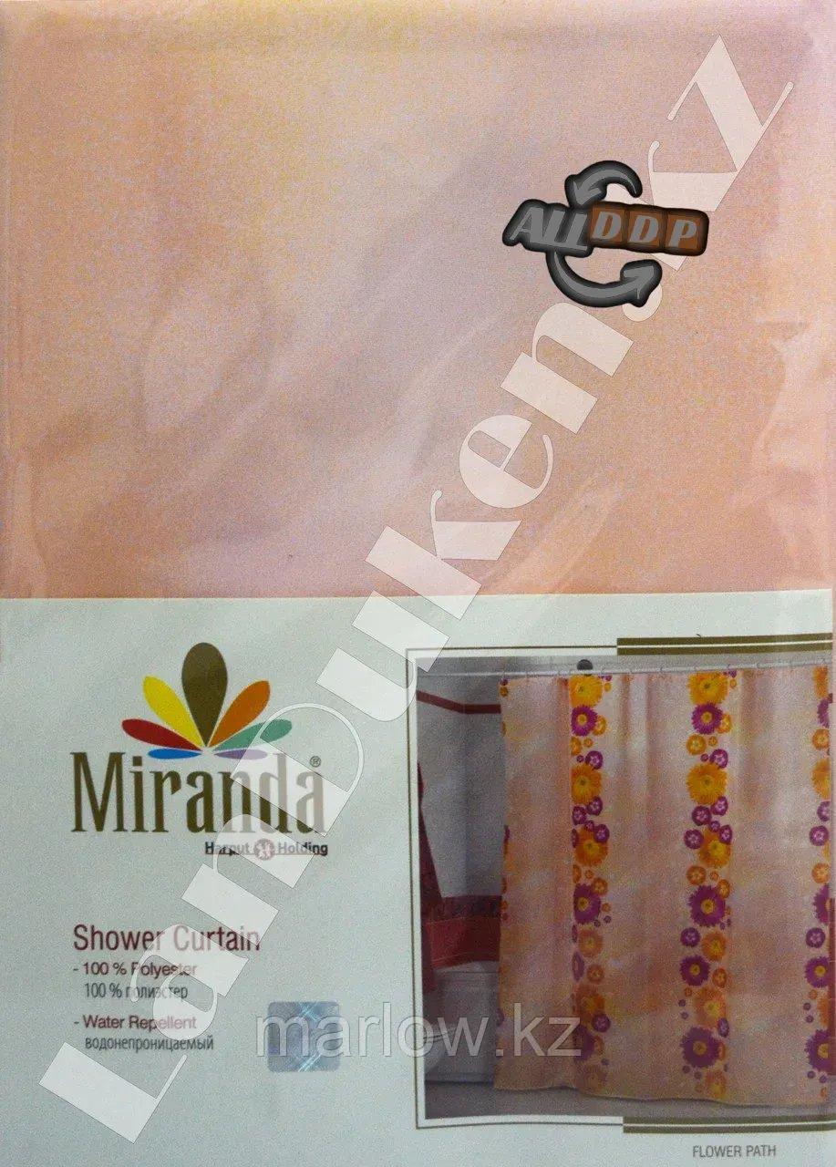 Водонепроницаемая тканевая шторка для ванной Miranda Flower Path Цветы 180*200 - фото 4 - id-p111424090