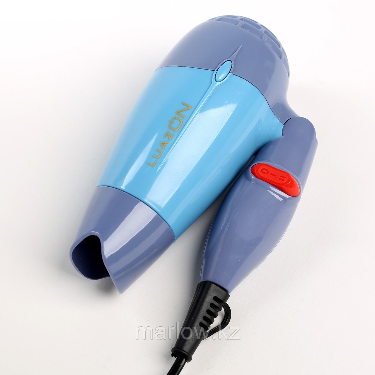 Фен для волос LuazON LF-23, 2 скорости, складная ручка, голубой - фото 1 - id-p111420158