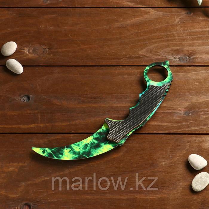 Сувенирное оружие из дерева «Керамбит, изумрудные волны» - фото 1 - id-p111430977