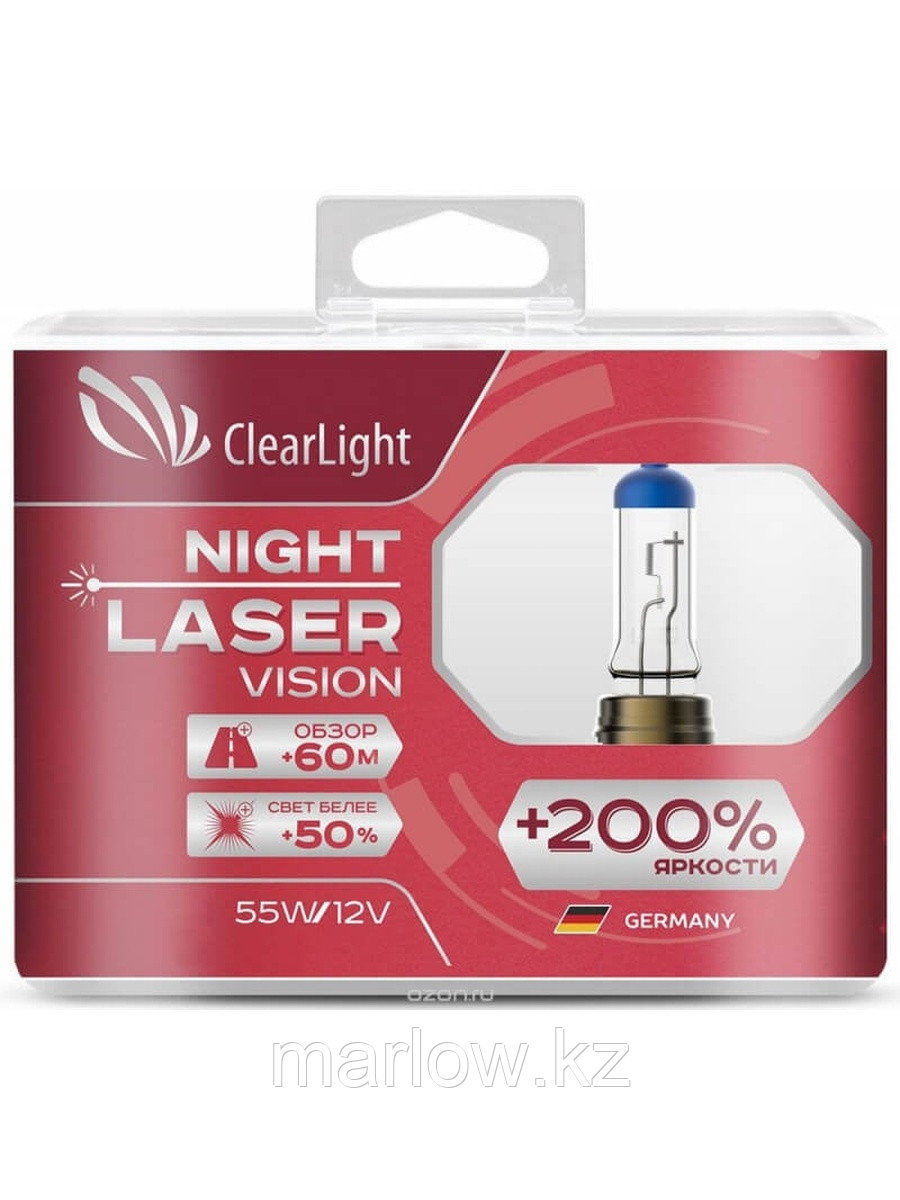 Clearlight / Комплект ламп H7 Clearlight 12V 55W Night Laser Vision +200% Light 2 шт. 0 - фото 1 - id-p111414375