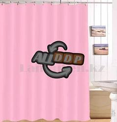 Водонепроницаемая тканевая шторка для ванной HangJie розовая 180*180 см 888