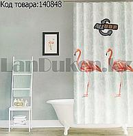 Водонепроницаемая тканевая шторка для ванной Tropik Flamingos 180x200 см