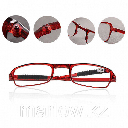 Складные очки - Фокус Плюс, 1 шт. в чехле, красный - фото 1 - id-p111420186