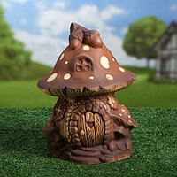 Садовая фигура "Сказочный гриб", коричневый цвет, 34 см