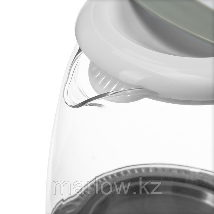 Чайник электрический Sakura SA-2723WG, стекло, 1.8 л, 1800 Вт, подсветка, белый - фото 2 - id-p111434665