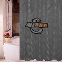 Водонепроницаемая шторка для ванной полупрозрачная 3D Shower curtain 180x180 см черная