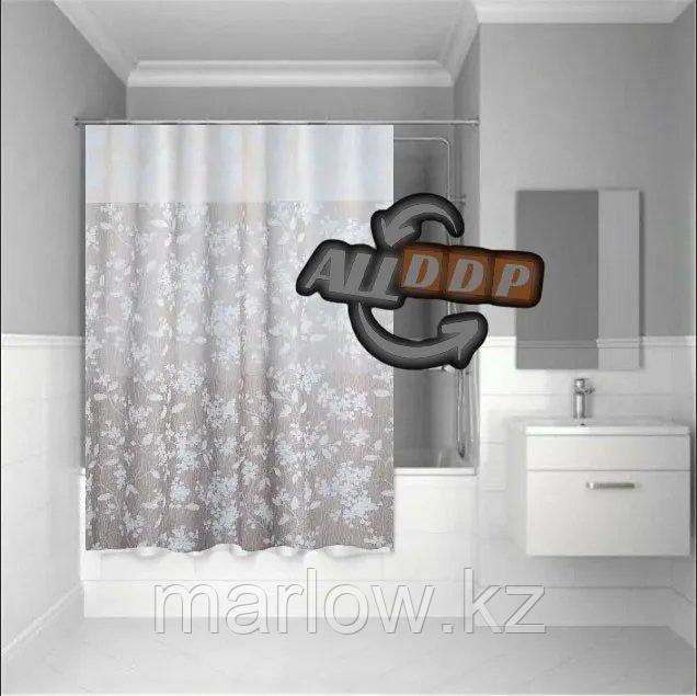 Водонепроницаемая шторка для ванной тканевая Jackline 180x200 см цветочный принт - фото 1 - id-p111424115