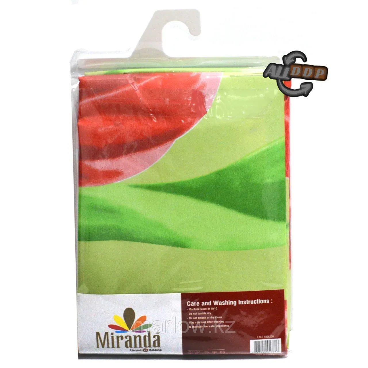 Водонепроницаемая шторка для ванной тканевая Miranda 180x200 см тюльпаны - фото 7 - id-p111424118