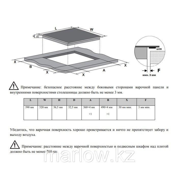 Варочная поверхность Midea MIH64516F, индукционная, 4 конфорки, сенсор, чёрная - фото 3 - id-p111435647