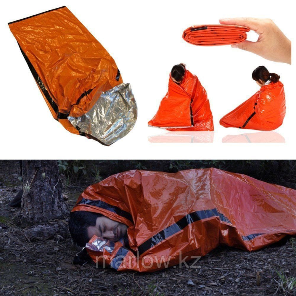 Аварийный спальный мешок-палатка из полиэтилена, 91х213 см - фото 5 - id-p111422149