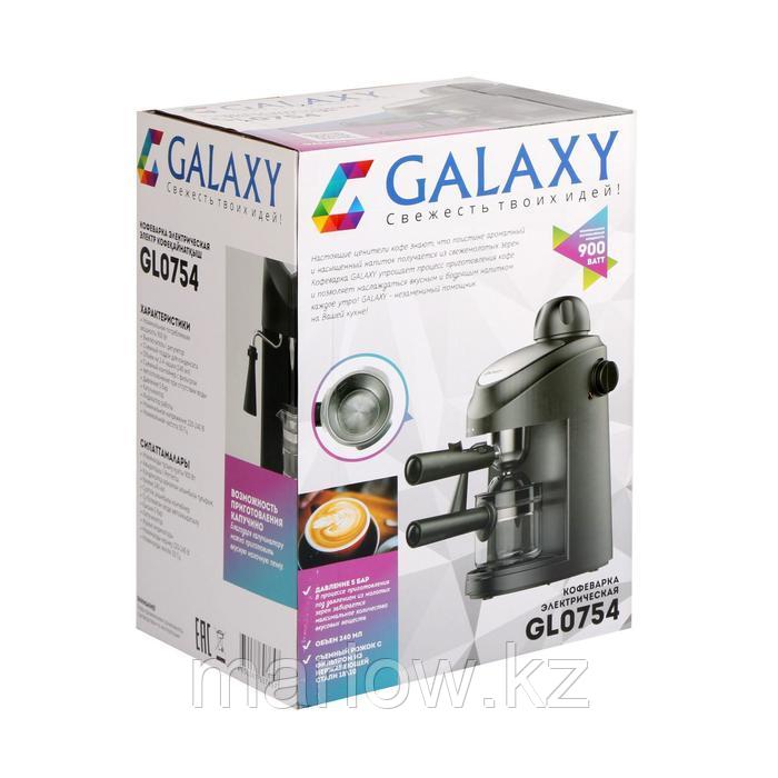 Кофеварка Galaxy GL 0754, рожковая, 900 Вт, 240 мл, капучинатор, чёрная - фото 6 - id-p111437623
