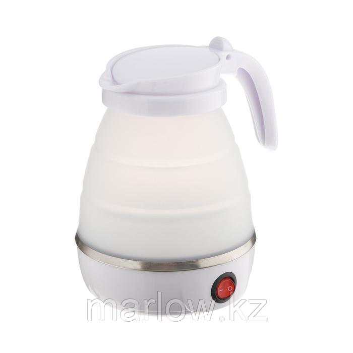 Чайник электрический LuazON LSK-1812, пластик, 0.6 л, 600 Вт, дорожный, белый - фото 1 - id-p111434667
