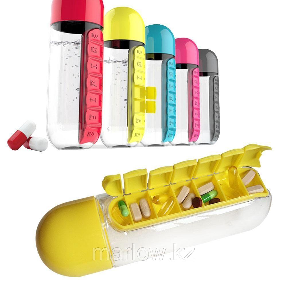 Бутылка с органайзером для таблеток Pill and Vitamin Organizer - фото 4 - id-p111421199