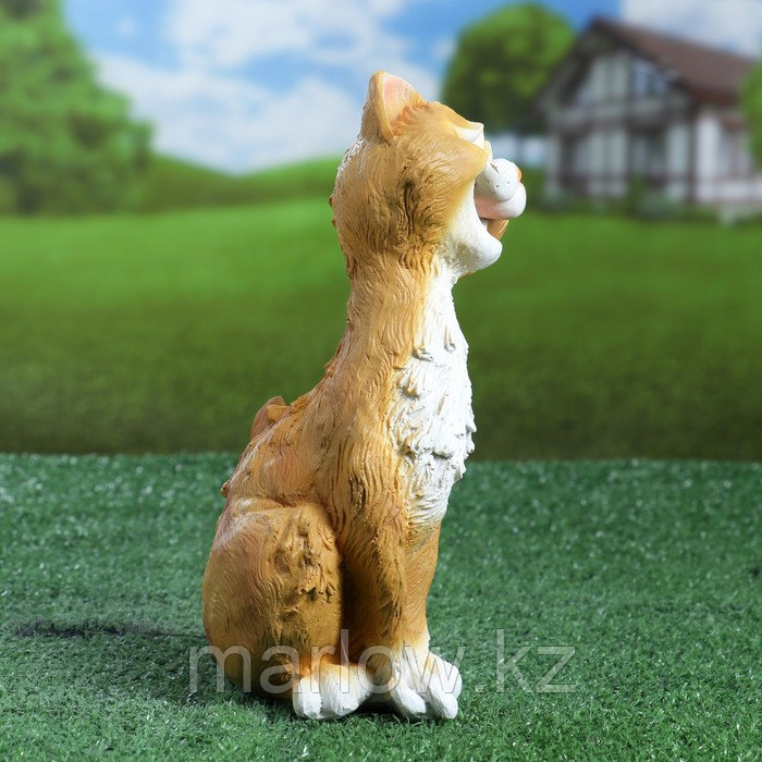 Садовая фигура "Забавный рыжий кот" 11х14х25см - фото 4 - id-p111439436