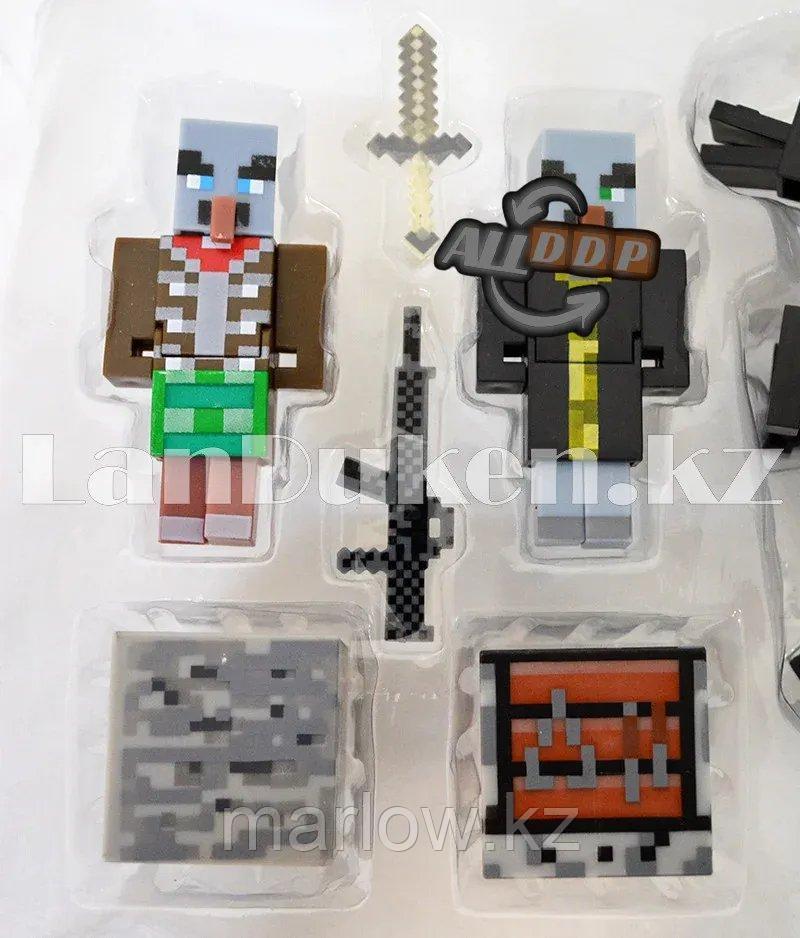 Детский игровой набор Майнкрафт (Minecraft) 5 человечков, дракон и аксессуары со звуковыми эффектами - фото 5 - id-p111425135