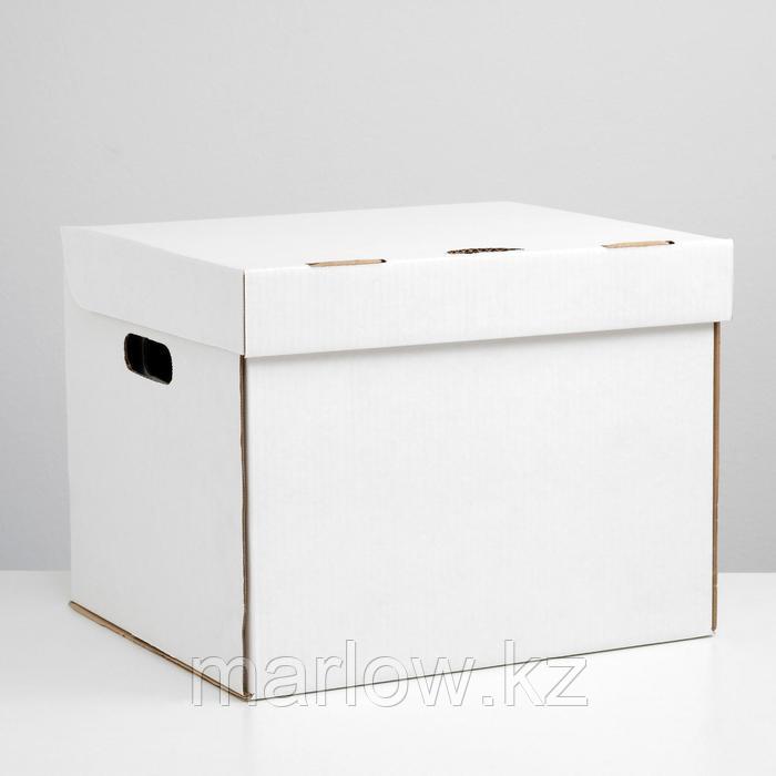 Коробка для хранения, белая, 40 х 34 х 30 см - фото 1 - id-p111432037