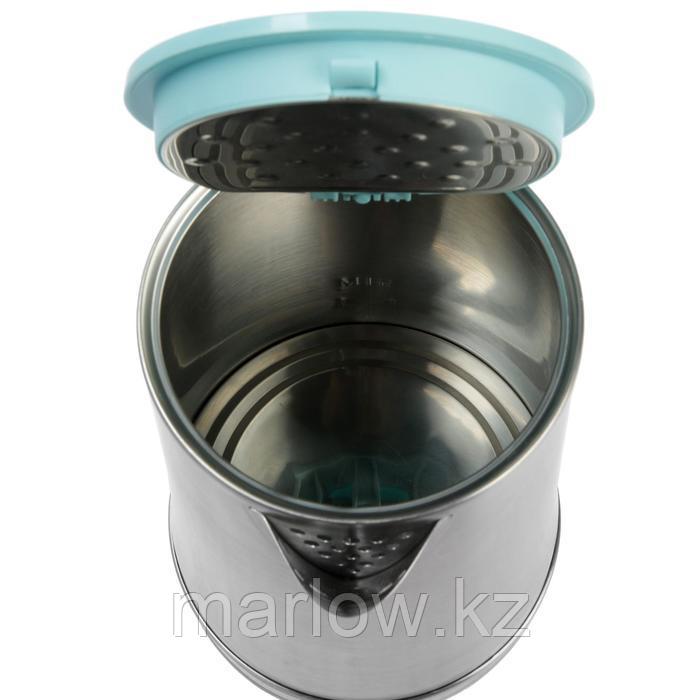 Чайник электрический "Добрыня" DO-1240, пластик, колба металл, 2.5 л, 2200 Вт, серебристый - фото 3 - id-p111434722