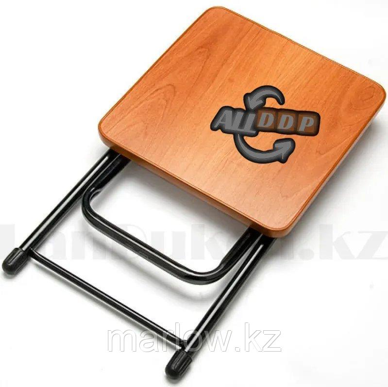 Табурет складной металлический с деревянным сиденьем Nika 5052 - фото 6 - id-p111424172