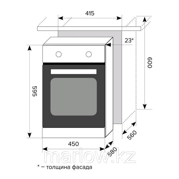 Духовой шкаф Lex EDM 4573 C IV LIGHT, электрический, 58 л, класс А, светло-бежевый - фото 2 - id-p111436702