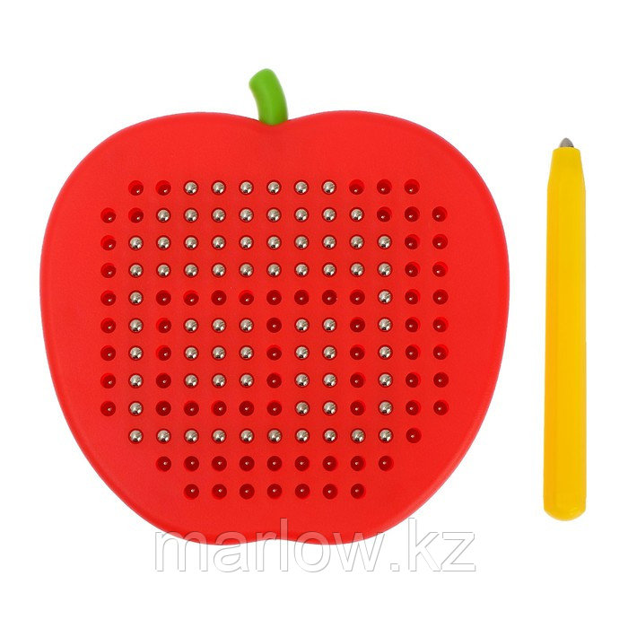 Магнитный планшет яблоко маленькое, 142 отверстий, цвет красный - фото 3 - id-p111431074