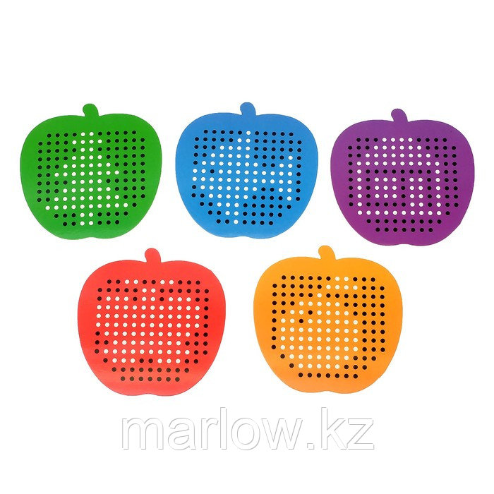Магнитный планшет яблоко маленькое, 142 отверстий, цвет красный - фото 6 - id-p111431074