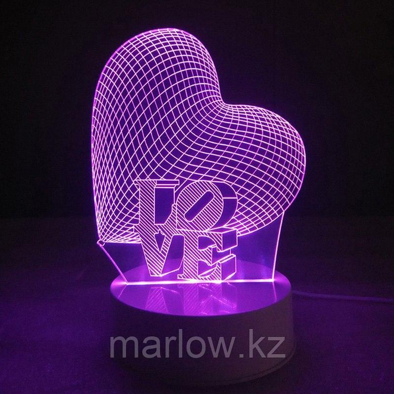 Светильники 3D - Сердце Love - фото 2 - id-p111421264