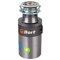 Измельчитель пищевых отходов Bort TITAN 4000, 390 Вт, 3 ступени, 4.2 кг/мин, 90 мм, серый