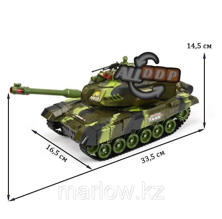 Танк радиоуправляемый с LED подсветкой и звуковым сопровождением и башней 300° War Tank 2.4 G №9995 - фото 4 - id-p111425199