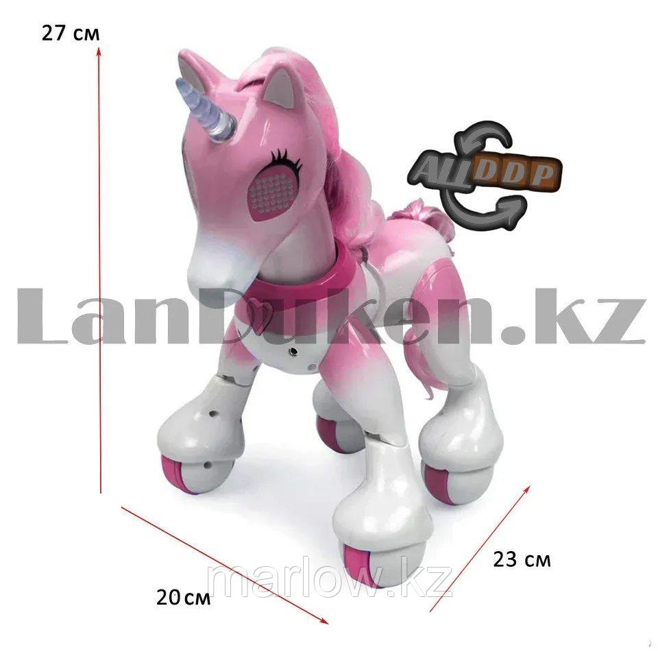 Игрушка Робот Единорог интерактивная электронная танцующая музыкальная на радиоуправлении розовая - фото 3 - id-p111425210
