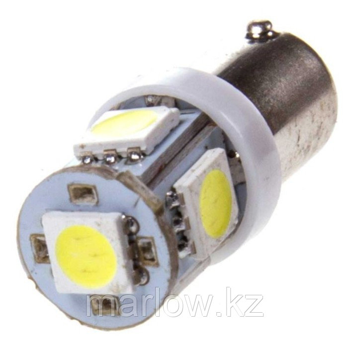 Лампа светодиодная T8.5(T4W), 24В, 5 SMD диодов, с цоколем BA9S Skyway, - фото 1 - id-p111427171