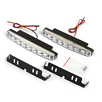 Күндізгі жүріс шамдары KS, KS-0815, 8 LED, хром, 155х42х16 мм, жиынтық 2 дана