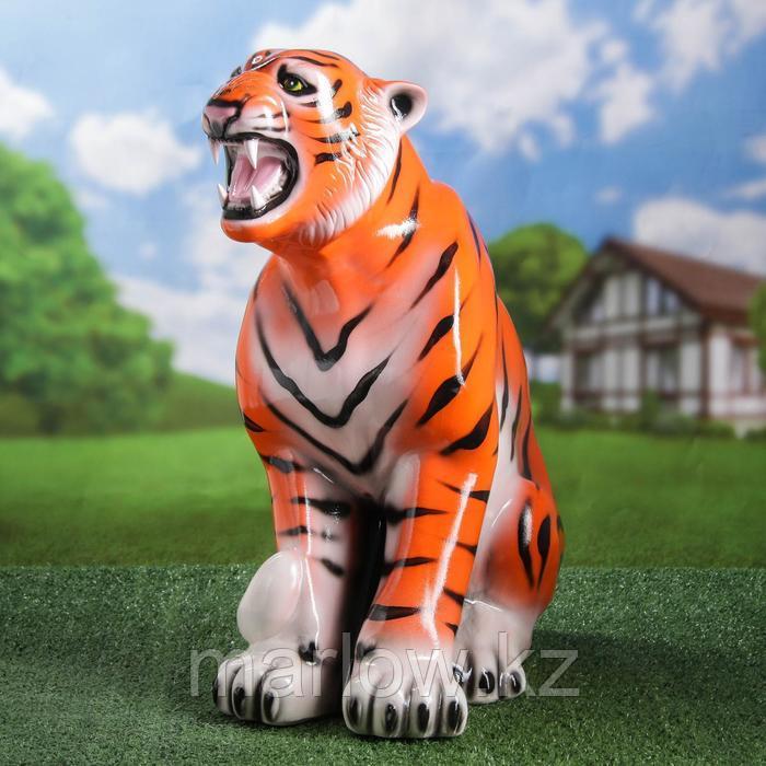 Садовая фигура "Тигр", глянец, оранжевый цвет, 52 см - фото 1 - id-p111439529