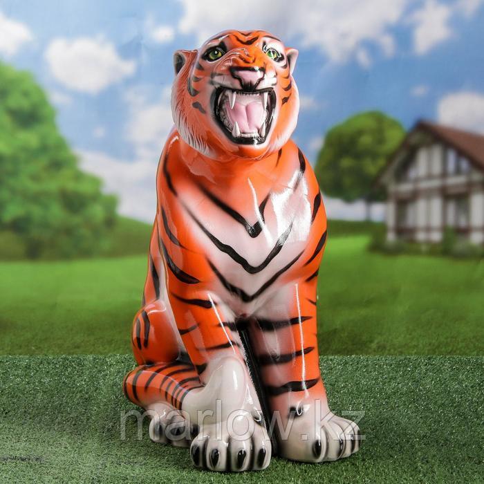 Садовая фигура "Тигр", глянец, оранжевый цвет, 52 см - фото 2 - id-p111439529