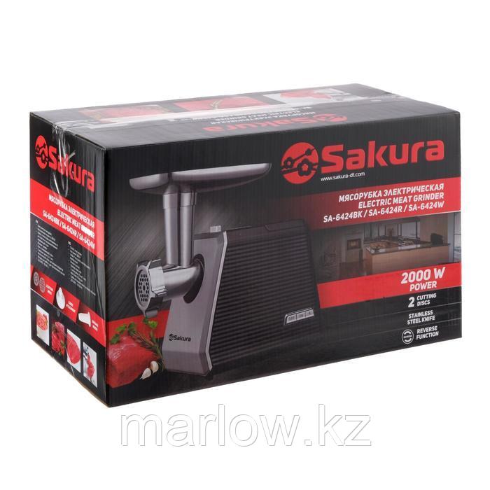 Мясорубка электрическая Sakura SA-6424W, 2000 Вт, насадки для колбас и сосисок, белая - фото 7 - id-p111434781