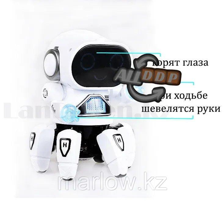 Игрушка робот на батарейках музыкальный танцующий со светомузыкой ZR142-1 белый - фото 4 - id-p111425216
