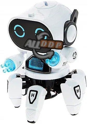 Игрушка робот на батарейках музыкальный танцующий со светомузыкой ZR142-1 белый - фото 8 - id-p111425216