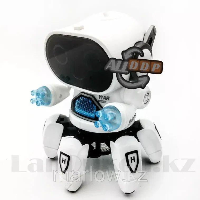 Игрушка робот на батарейках музыкальный танцующий со светомузыкой ZR142-1 белый - фото 9 - id-p111425216
