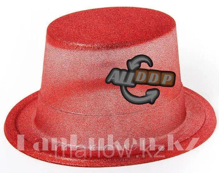 Шляпа карнавальная блестящая (красная) - фото 1 - id-p111453365