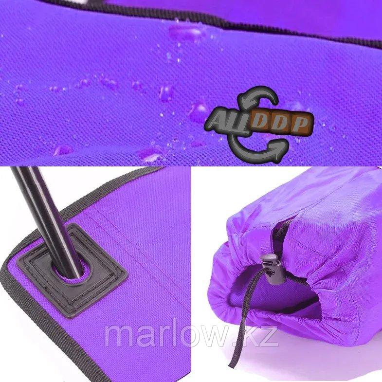 Стул с подлокотниками складной с подстаканником с чехлом Quad Chair VAm 23320 фиолетовый - фото 7 - id-p111453388