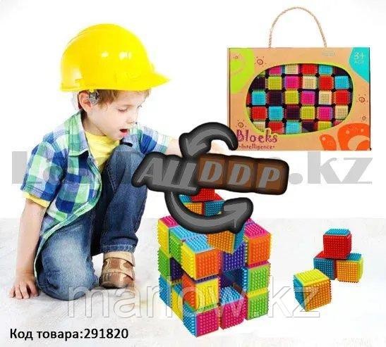Конструктор развивающий игольчатый Умные кубики Blocks Intelligence Fun&Learn 9932B 40 деталей - фото 1 - id-p111425236