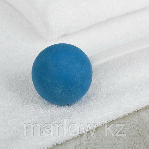 Массажёр-чесалка пластик/резина - Шар 31*5*5см, белый/голубой - фото 2 - id-p111418401
