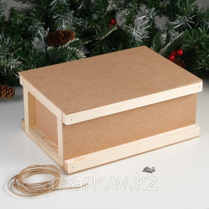 Ящик деревянный 30×21×12.5 см подарочный Бандероль - фото 1 - id-p111438566