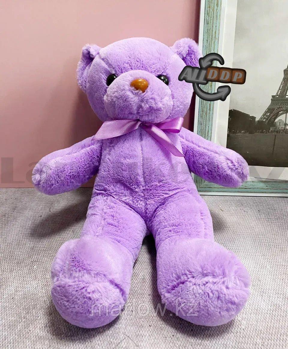 Мягкая игрушка мишка Нестор с бантиком 36 см фиолетовый - фото 3 - id-p111425249