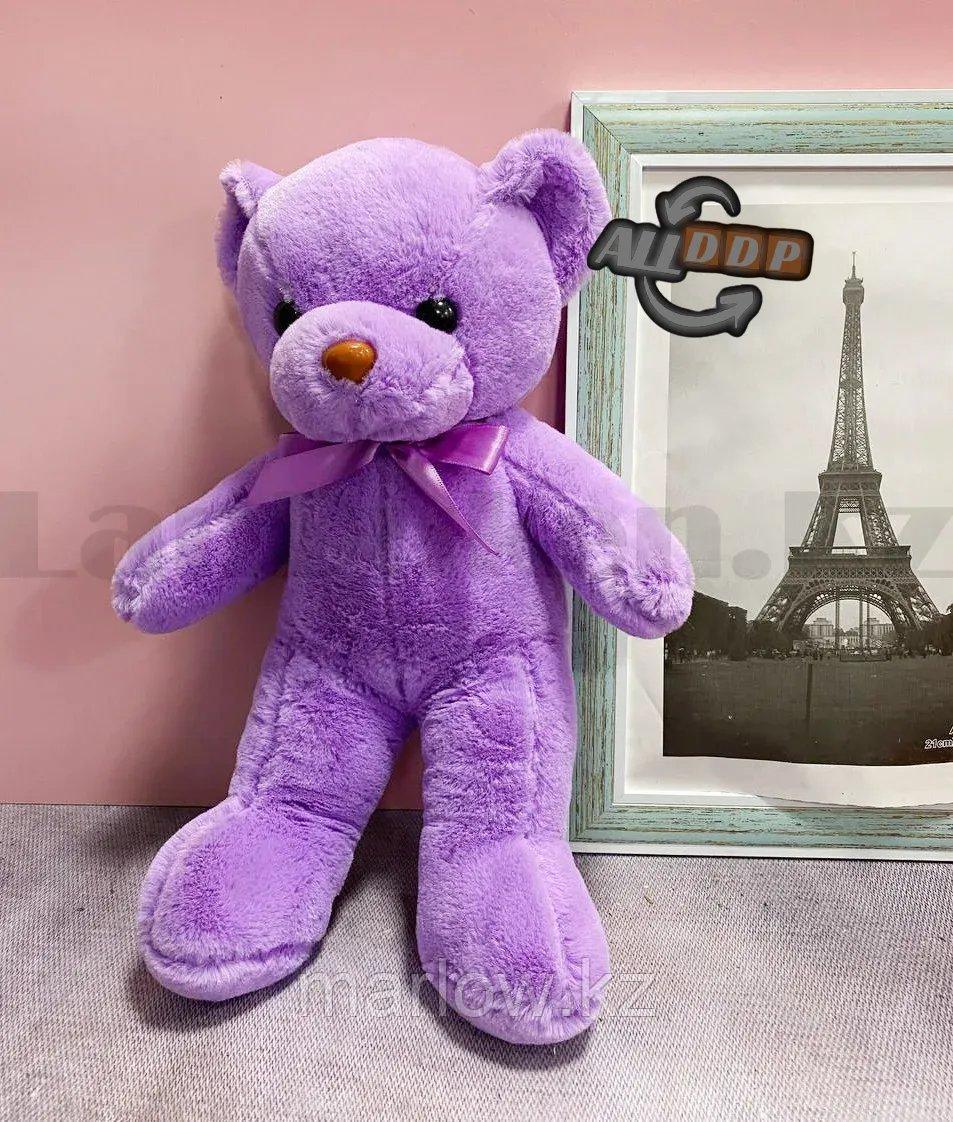 Мягкая игрушка мишка Нестор с бантиком 36 см фиолетовый - фото 4 - id-p111425249