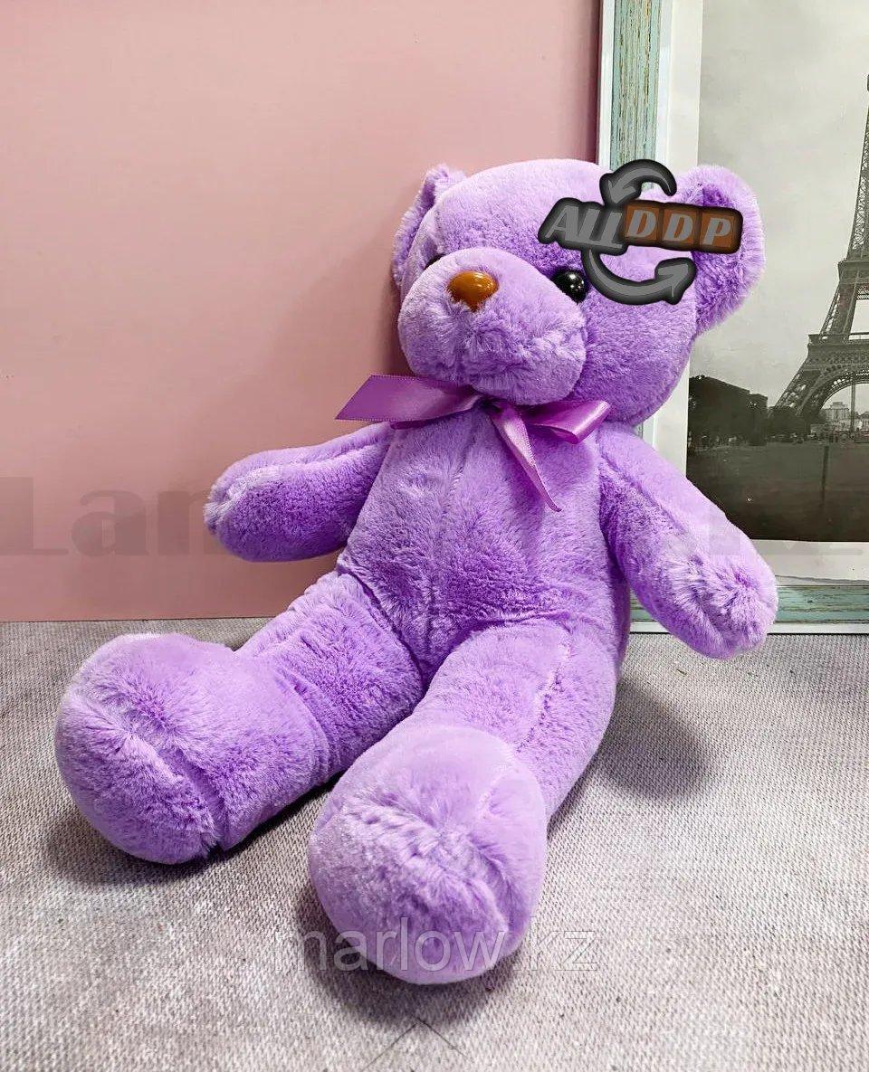 Мягкая игрушка мишка Нестор с бантиком 36 см фиолетовый - фото 5 - id-p111425249