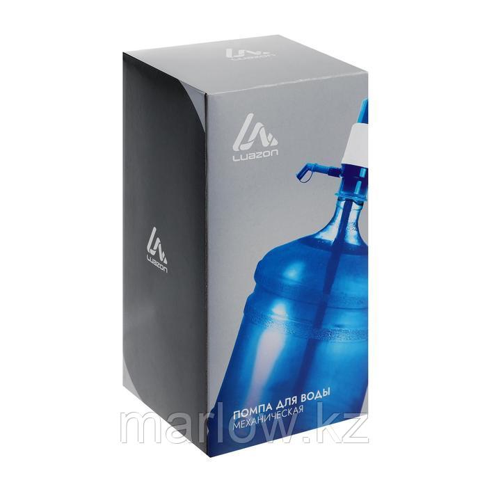 Помпа для воды LuazON, механическая, средняя, под бутыль от 11 до 19 л, голубая - фото 5 - id-p111433974